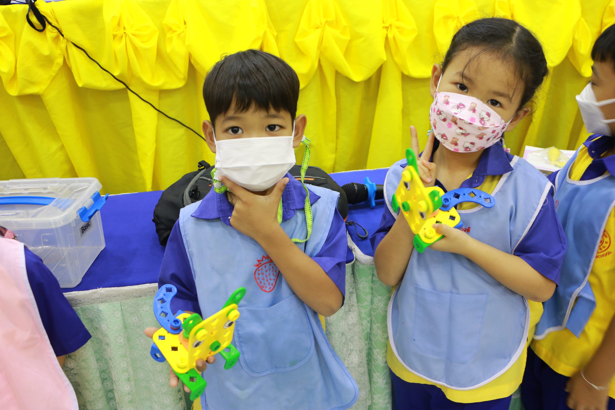 ภาพบรรยากาศการสาธิตการจัดเรียนการสอน หุ่นยนต์ ชั้นอนุบาล 3
